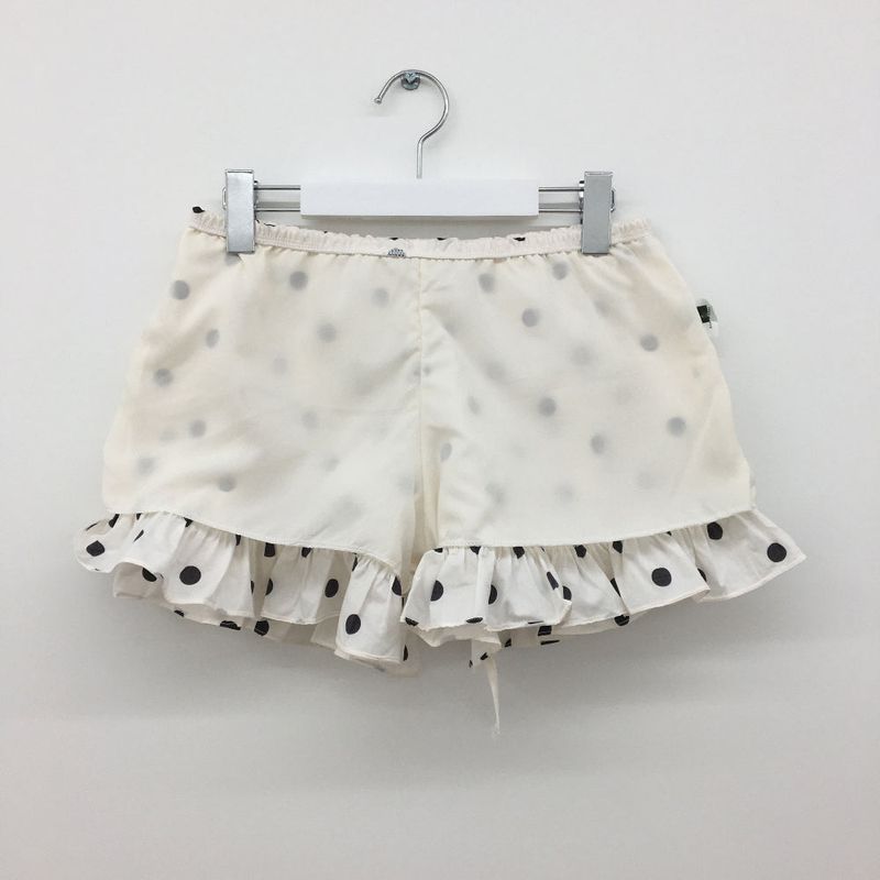 Pu Dot Frill Shorts  (2color)