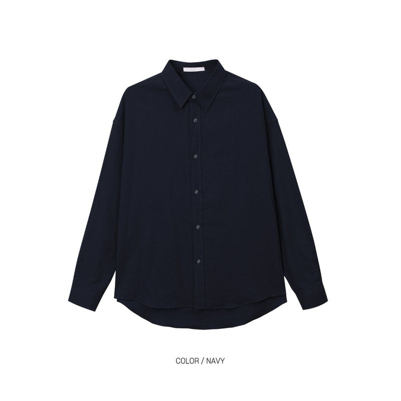 LMN マーエッセンシャルリネンセミオーバーシャツ (12 colors)