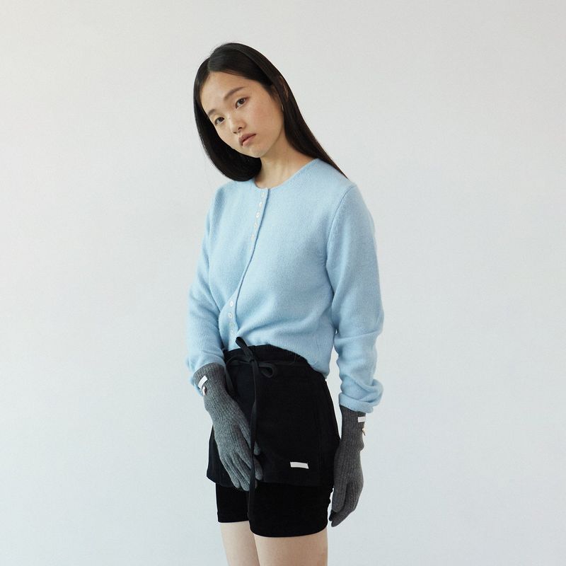 Micro short wrap skirt_black