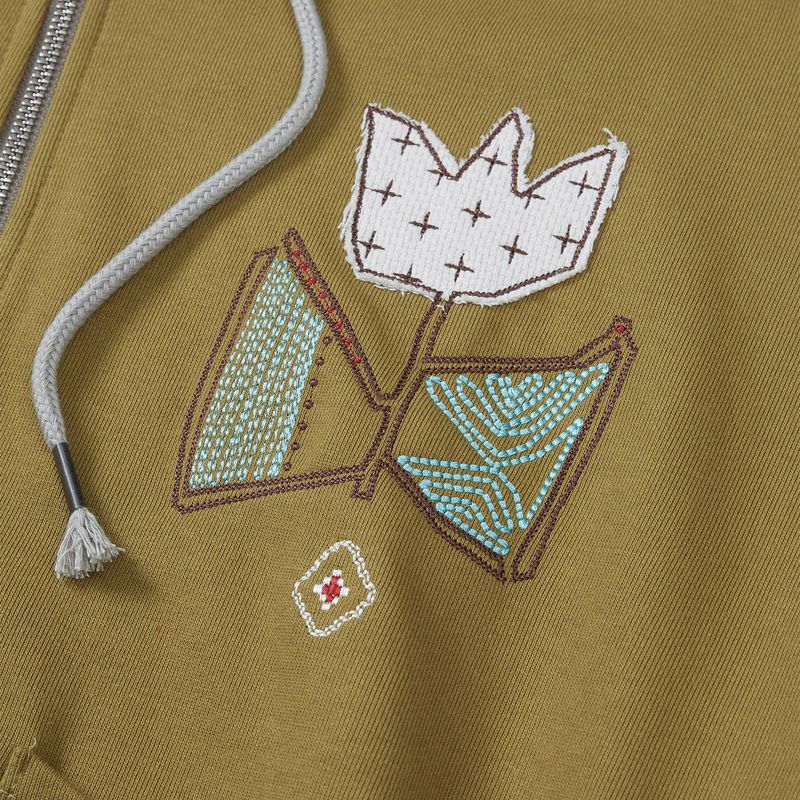 Gardener hoodied zip-up / Olive