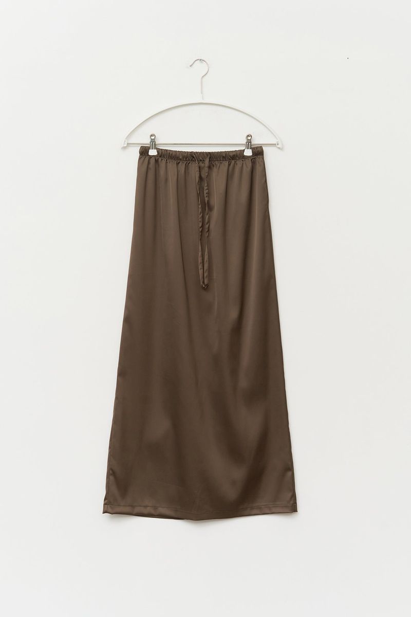 (W) Oslo Silk Long Skirt