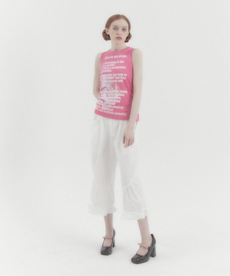Rose Sleeveless Tee Pink