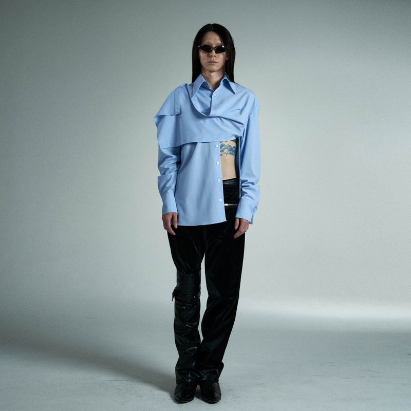 Draping Cowl Shirt