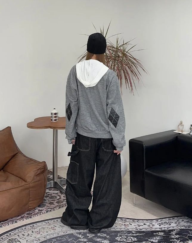 Defen Carpenter Wide Denim Pants