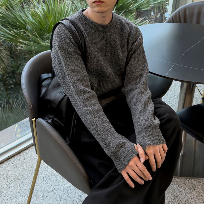 Early Handwarmer Crop Hacci Knit