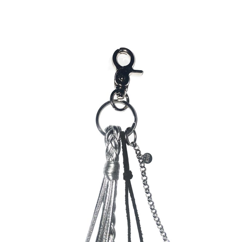 long plait keyring (silver)