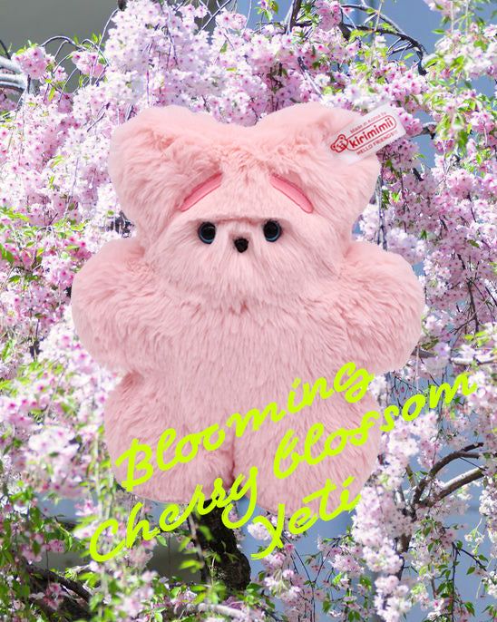 Cherry blossom Yeti Teddy bear(Handmade)
