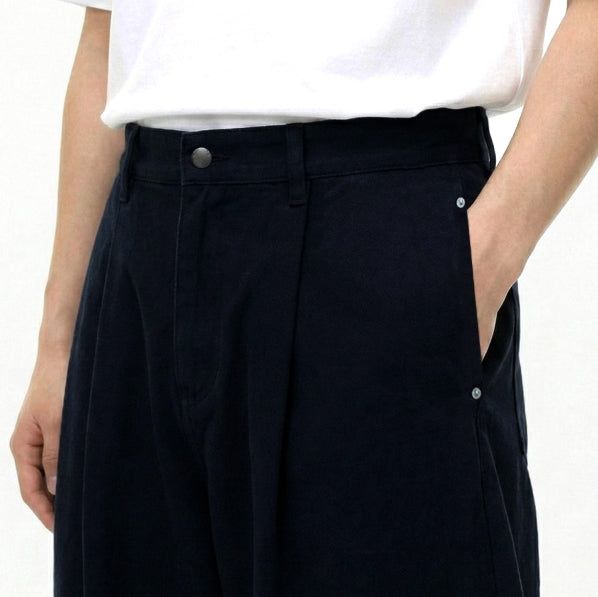 Wide Balloon Chino Pants Navy