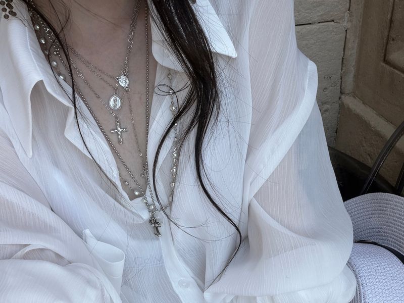URBAN UNIQUE（アーバンユニーク）の「マリア クロス パール ネックレス セット（アクセサリー）」