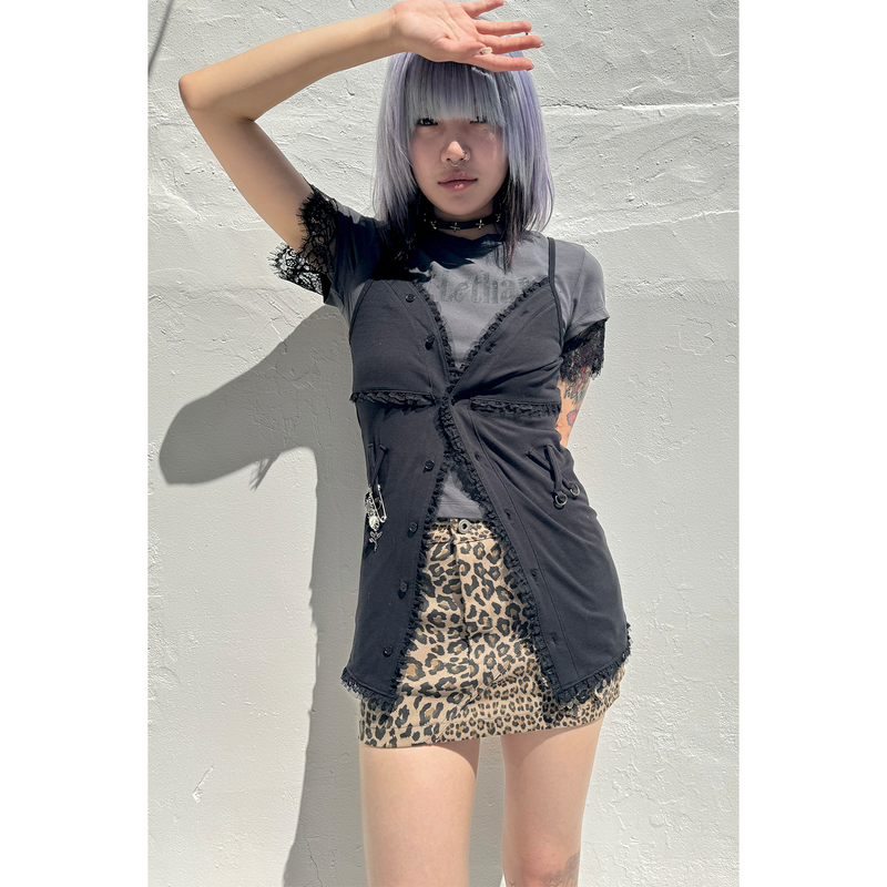 LACE JERSEY TOP