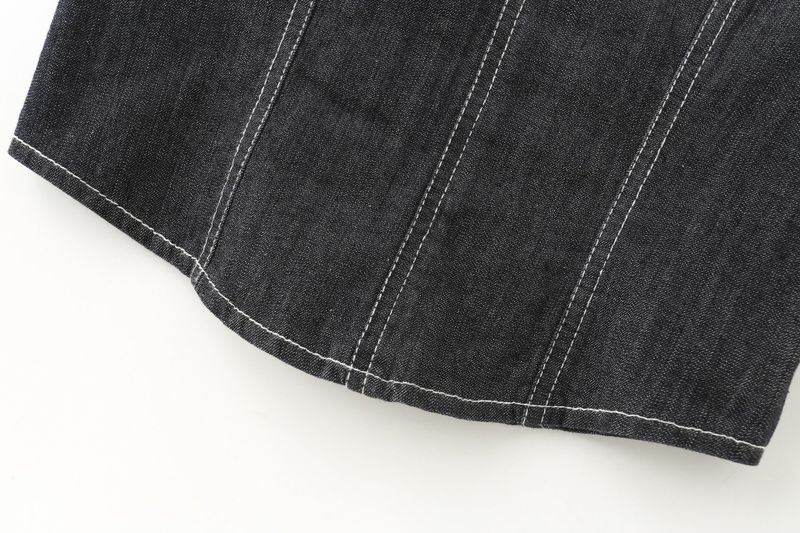 Marlow Raw Edge Denim Corset Top