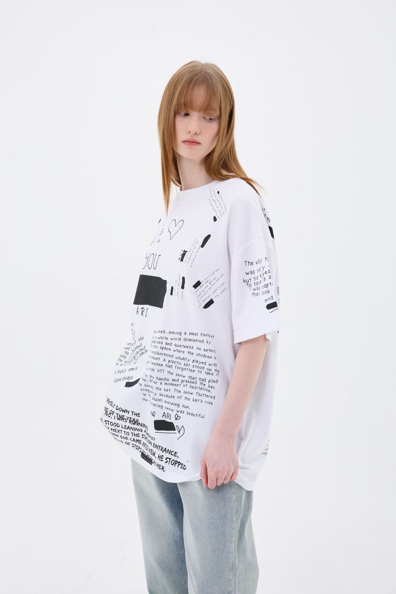 SCRIBBLE T-SHIRT / WHITE