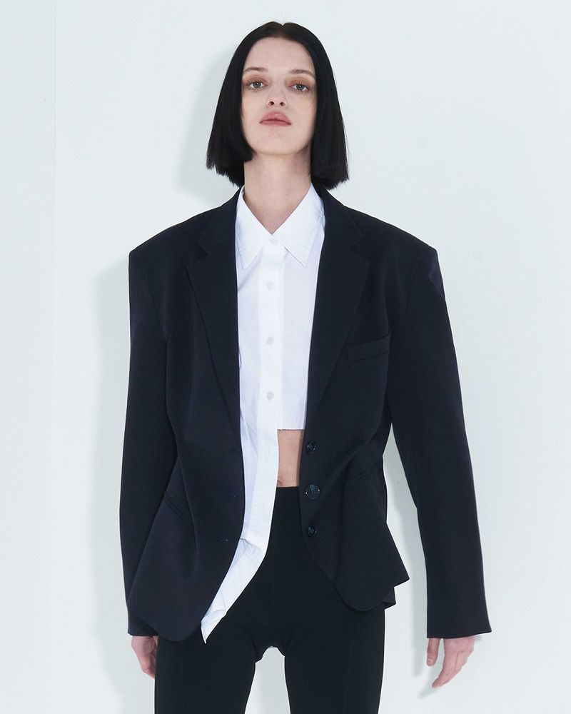 KIMZISU（キムジス）の「DOZI - Pinched Tailored Jacket _ Dark Navy（Jackets/Outerwear）」