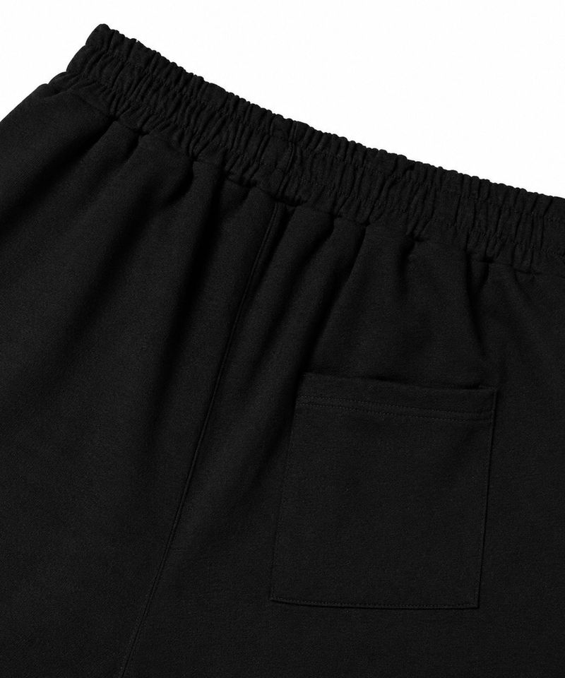 Balloon Baggy Bermuda Sweat Pants - Black