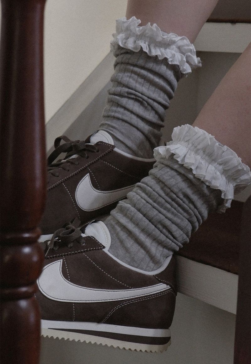 frill knee socks (2colors)