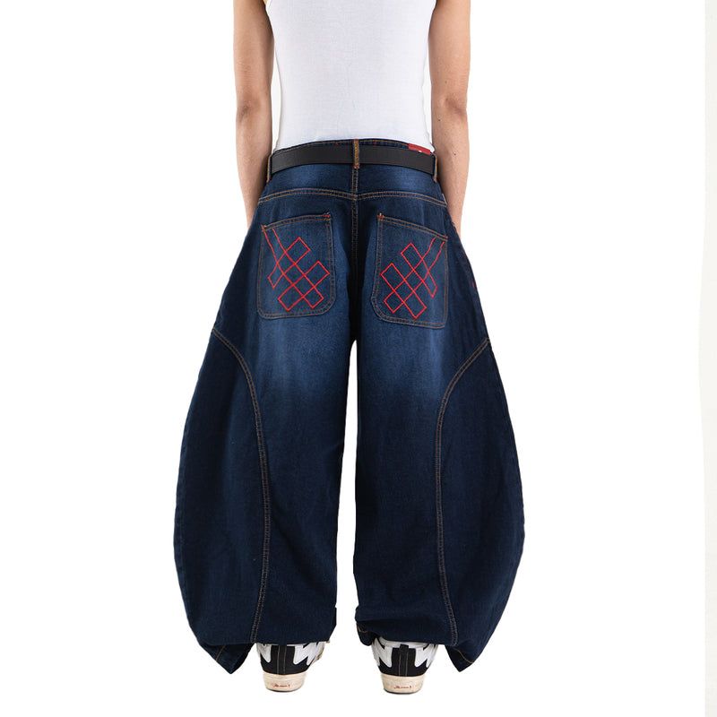 A1 Wide Barrel - Dark Blue - Jeans