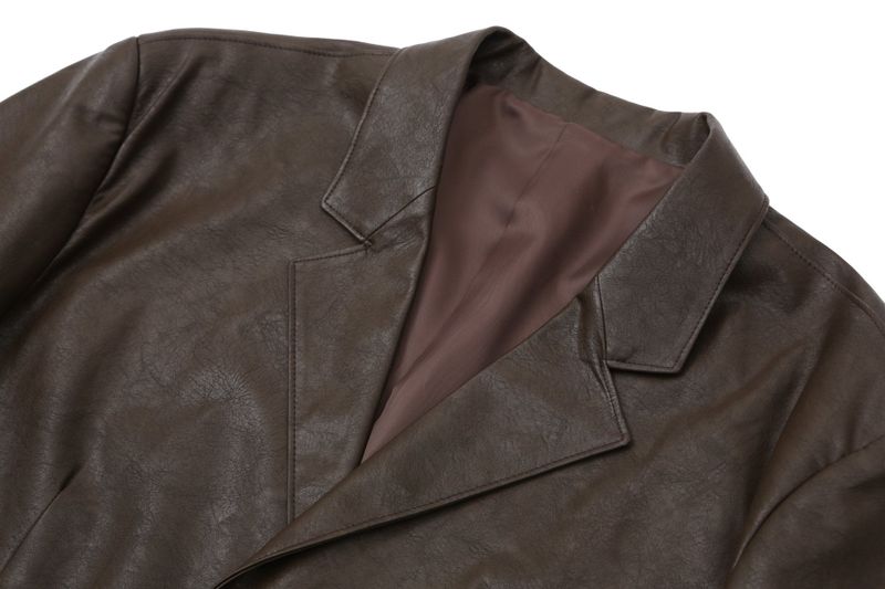 Over Single Leather Jacket (3color)