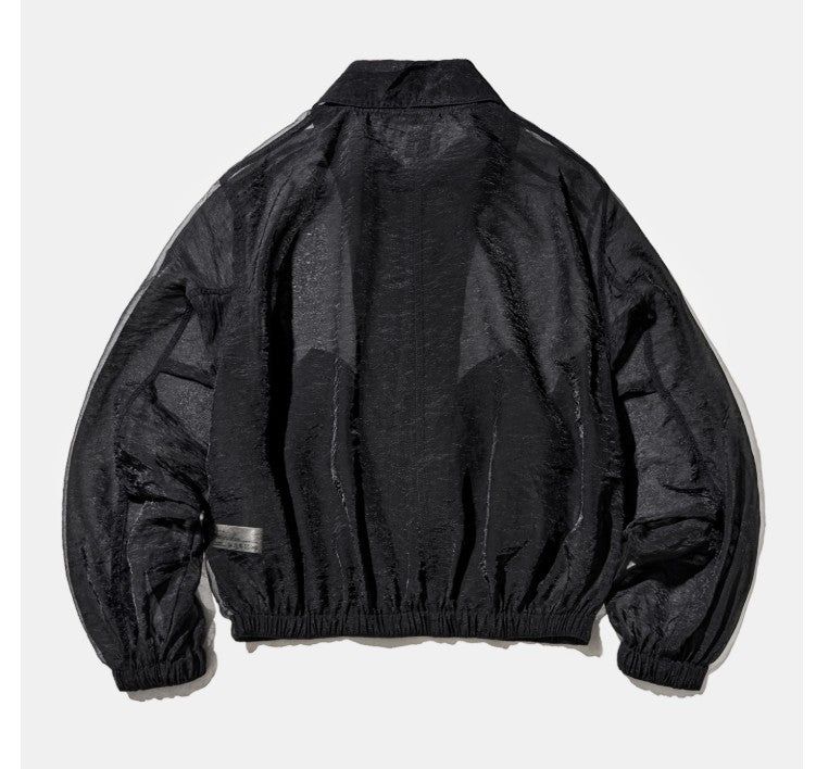 Shadow Organza Bomber Jacket J35 Black