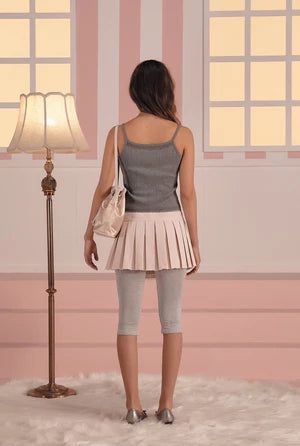 Button wrap skirt - pink