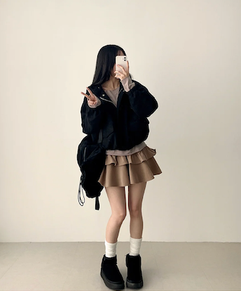 Bipol Golden Flare Cancanminiskirt