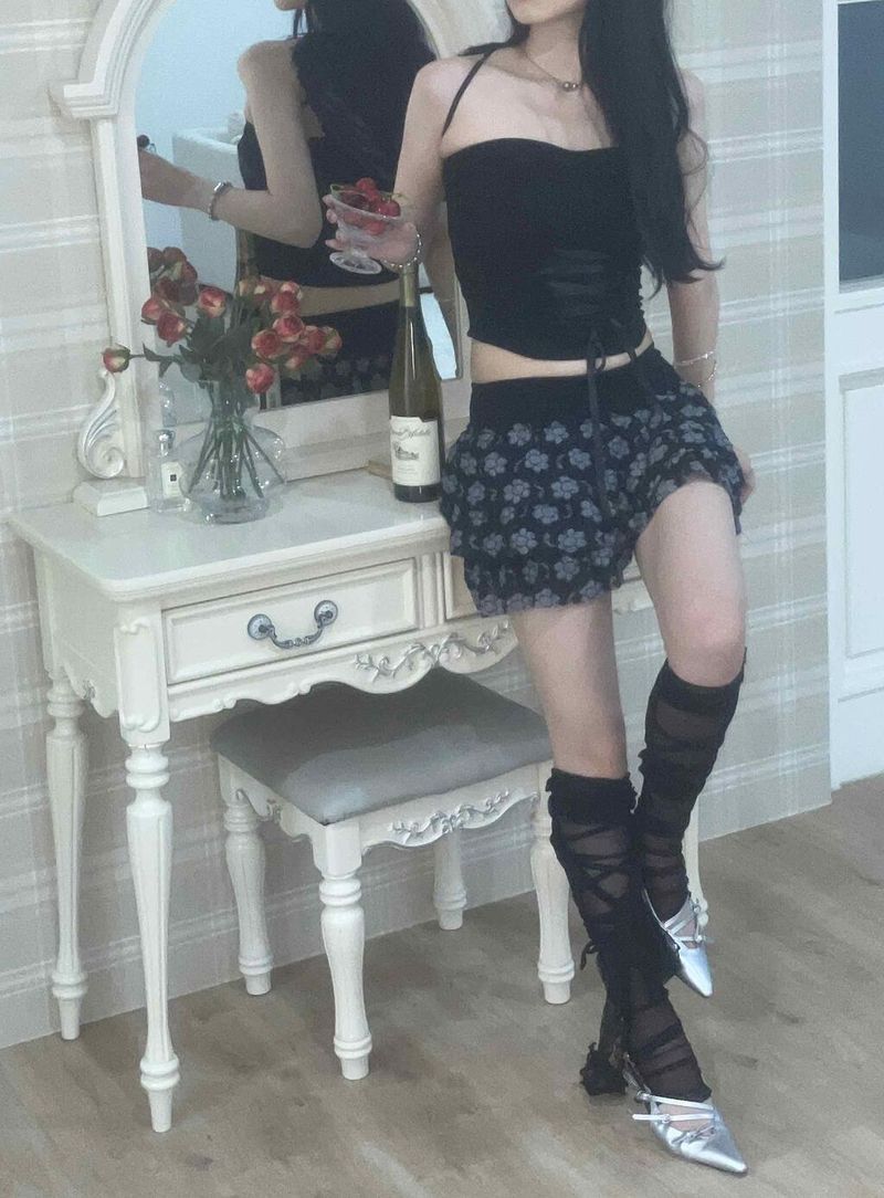 Flower Frill Skirt&Pants
