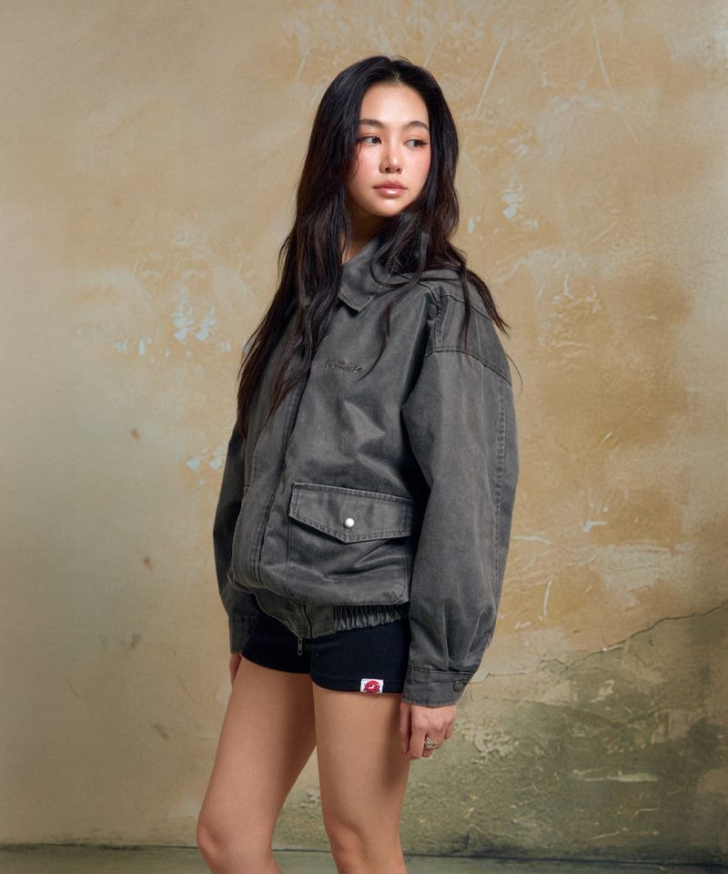 CALLOUT WASHED JACKET / GRAY