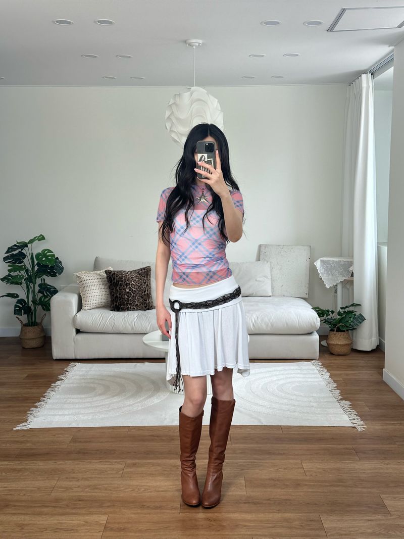 roll mini skirt