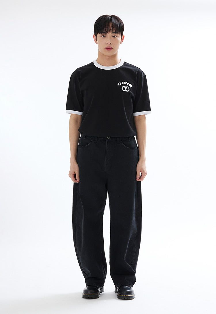 リンガーTシャツ ブラック