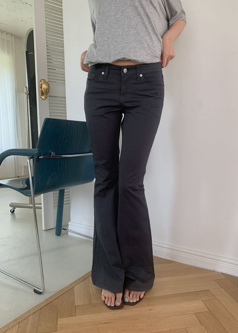 GLAM STRIPE BOOTS CUT PANTS (S-L)