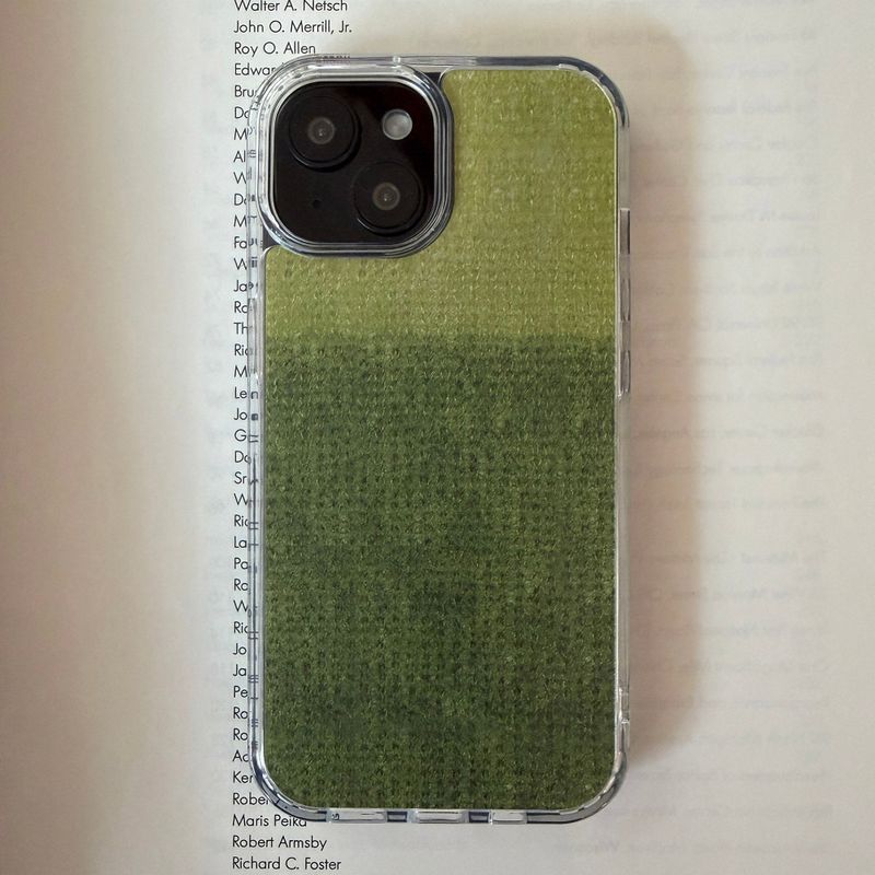 DELPHIN（デルフィン）の「TWO - TONE MOHAIR HARD JELL CASE - GREEN（Smartphone Accessories）」