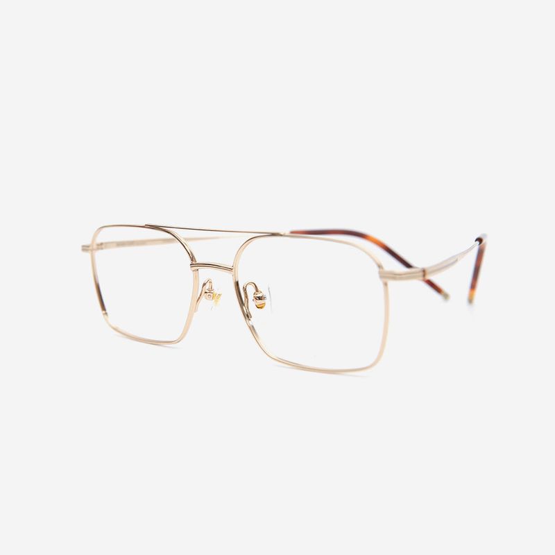 Knouun Square Combi Two-Bridge Glasses ASCENT GD