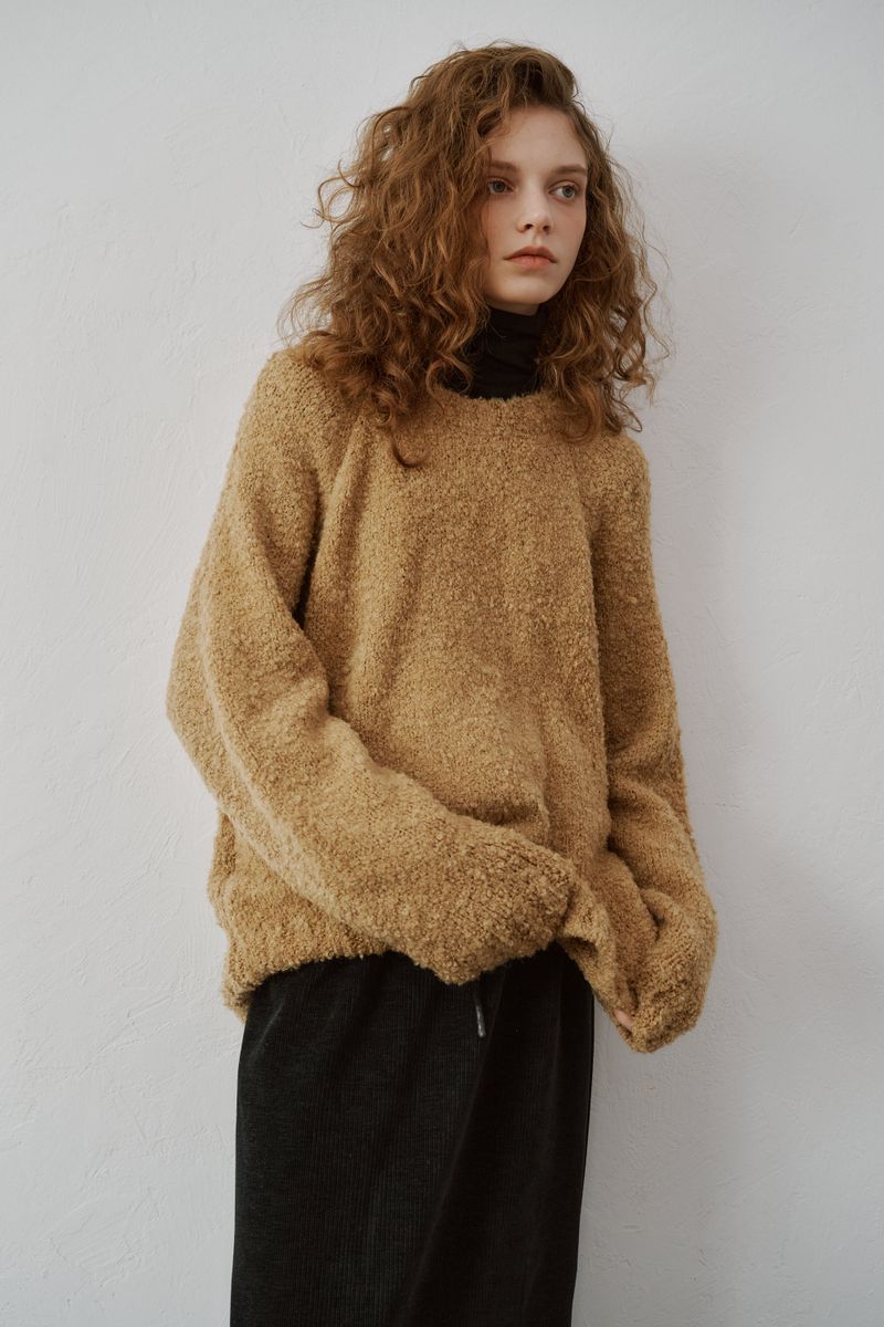 Coil round knit (Beige)