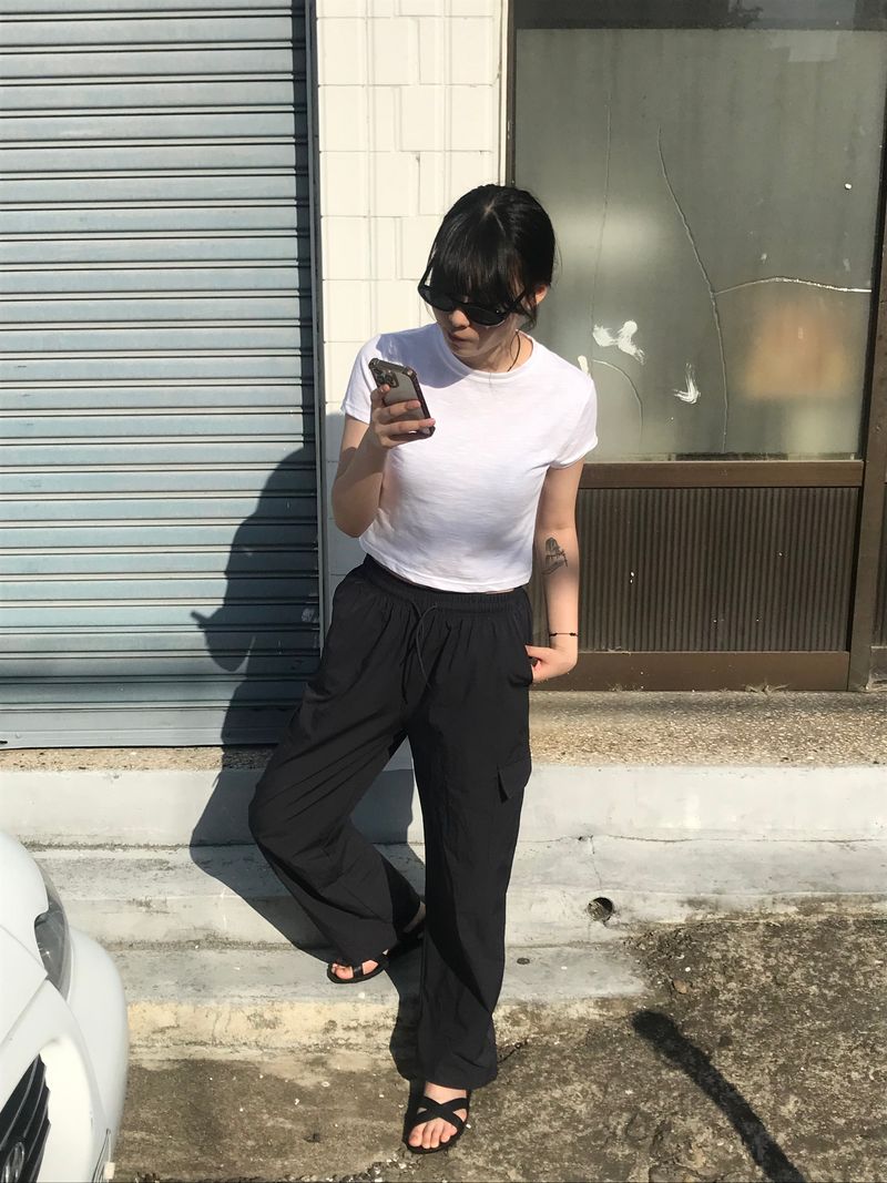 Daily nylon cargo pants
