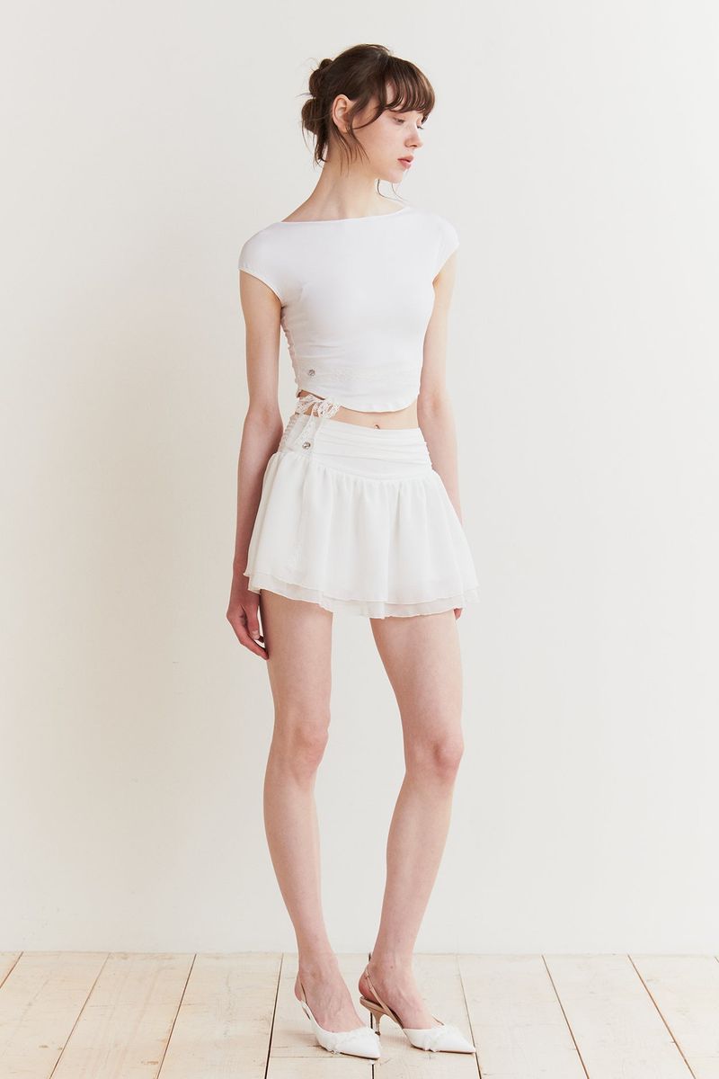 LILY MINI SKIRT white