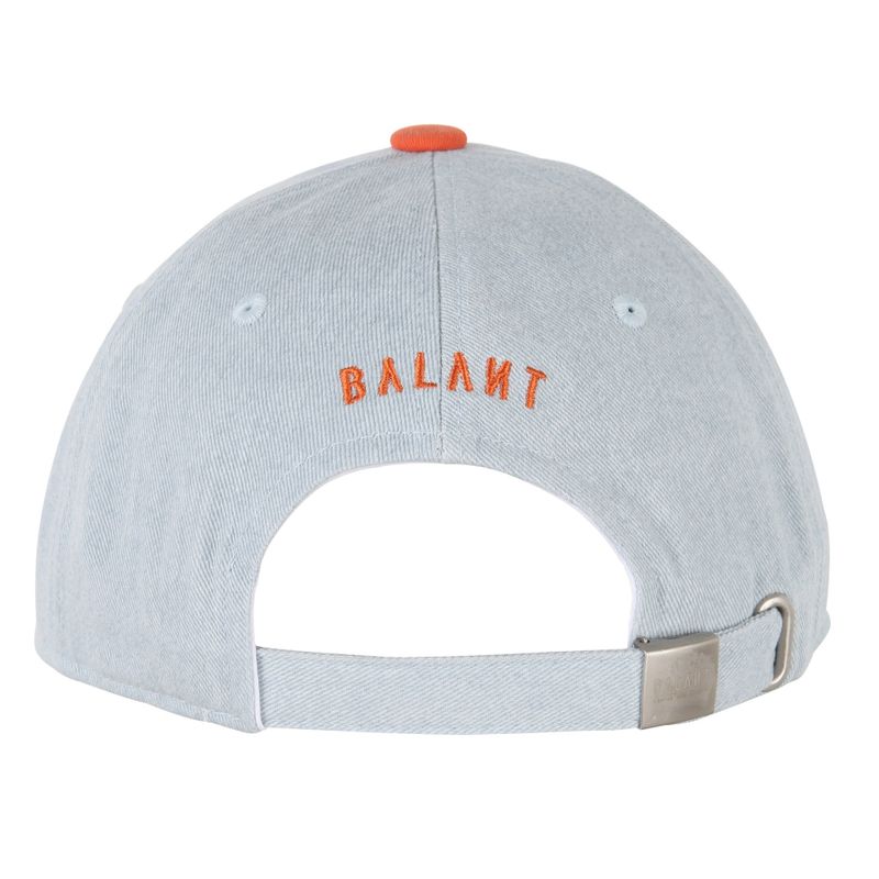 Denim Embroidery Ball Cap - Orange