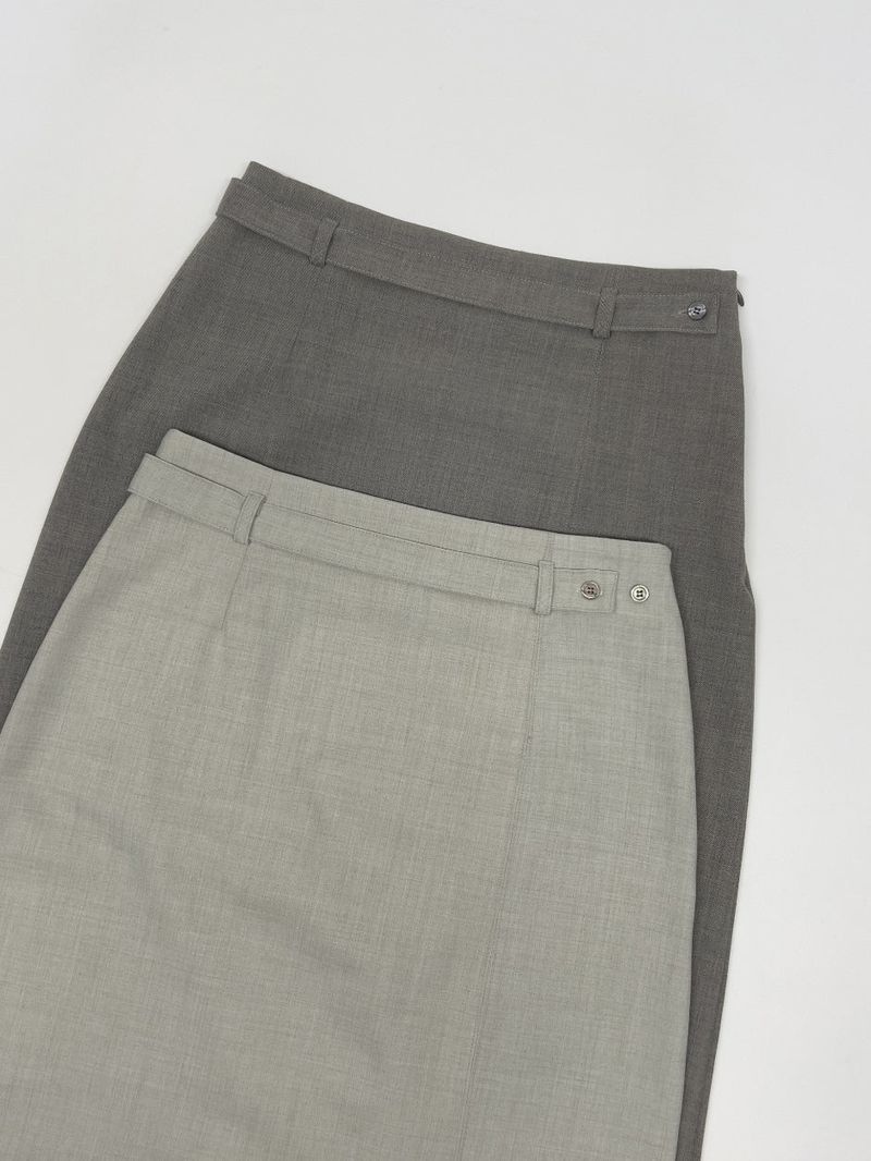 [SS] Bocashi Button Long Skirt