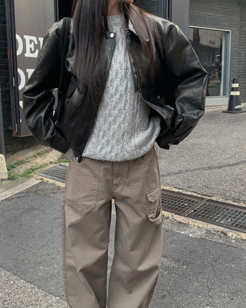 Humming leather jacket