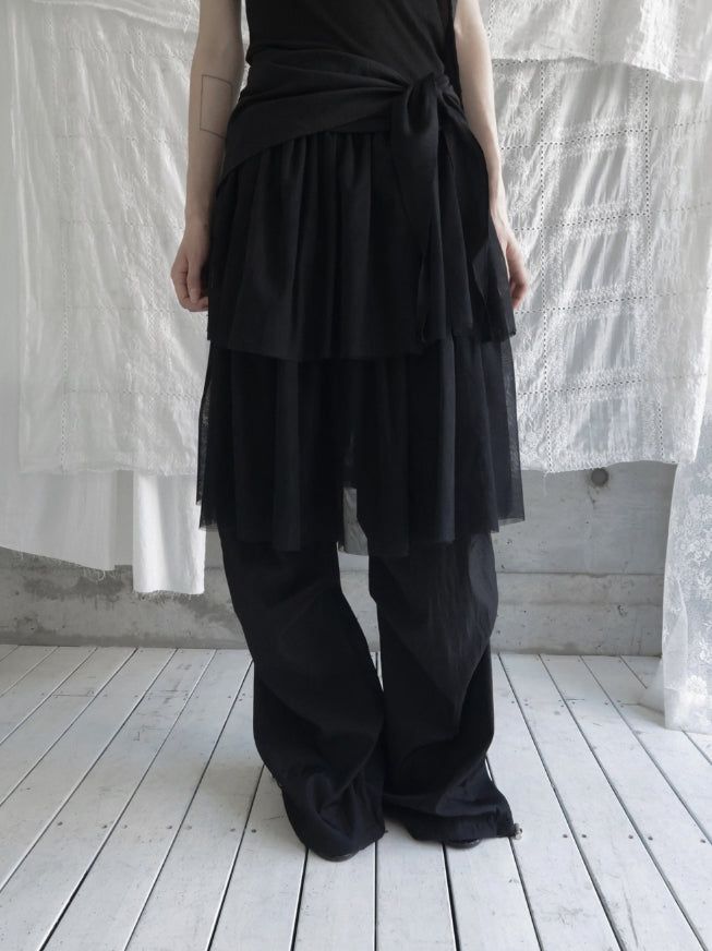 Slow Pintuck Nylon Pants