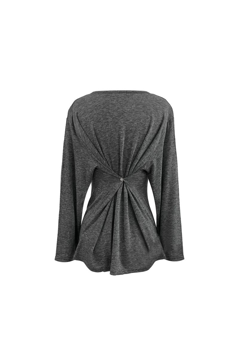 FAIRY WOOL LONG SLEEVE / CHARCOAL
