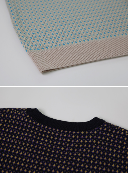 Vintage Pattern Knit Vest (4color)