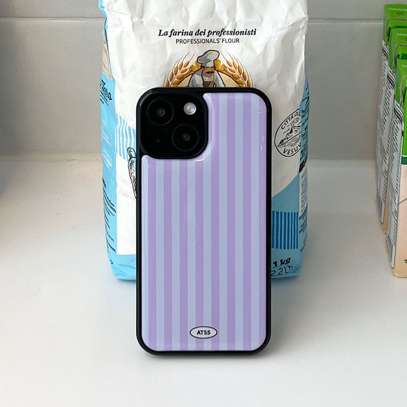 allthesamestudio(オールザセイムスタジオ)の「Stripe Epoxy Bumper Case (Purple)(Smartphone Accessories)」