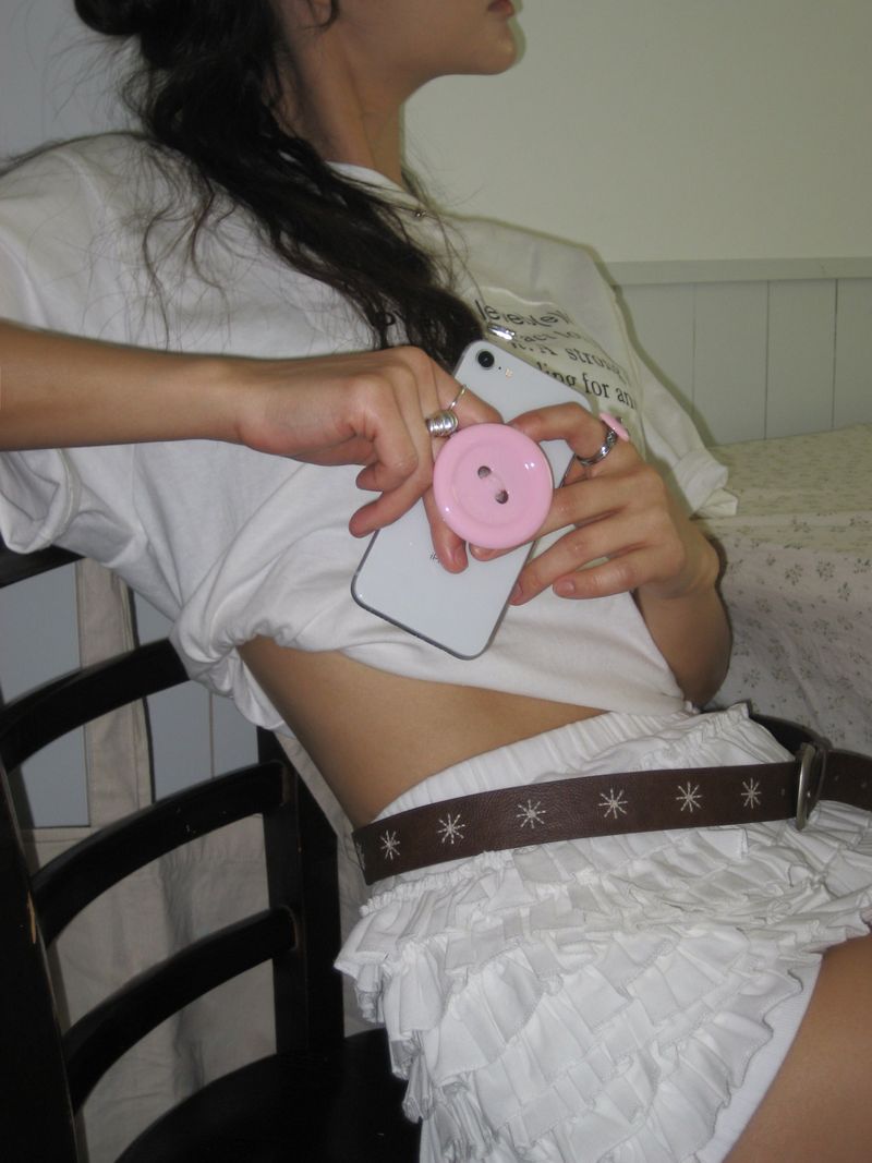 *Limited* [Formica] Pinkberry Choco Button tok (Round), Mag safe