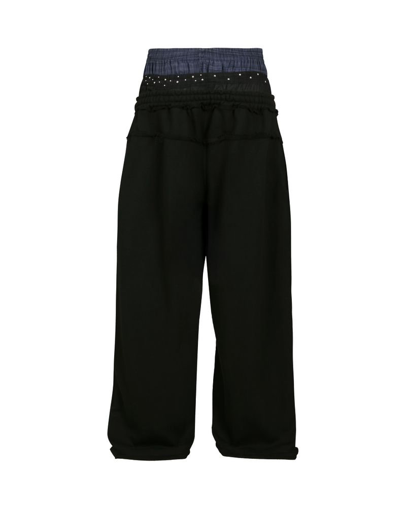 Stud underwear sweatpants - Black