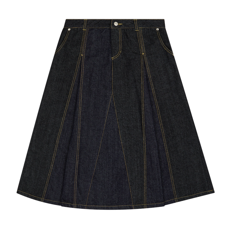  TWO DENIM LONG SKIRTS