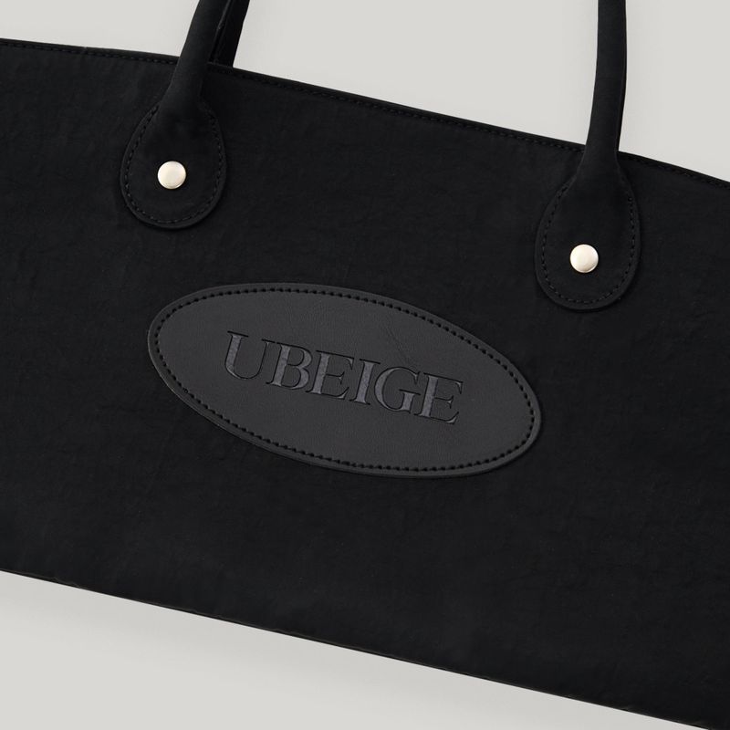 Black Nylon Tote Bag