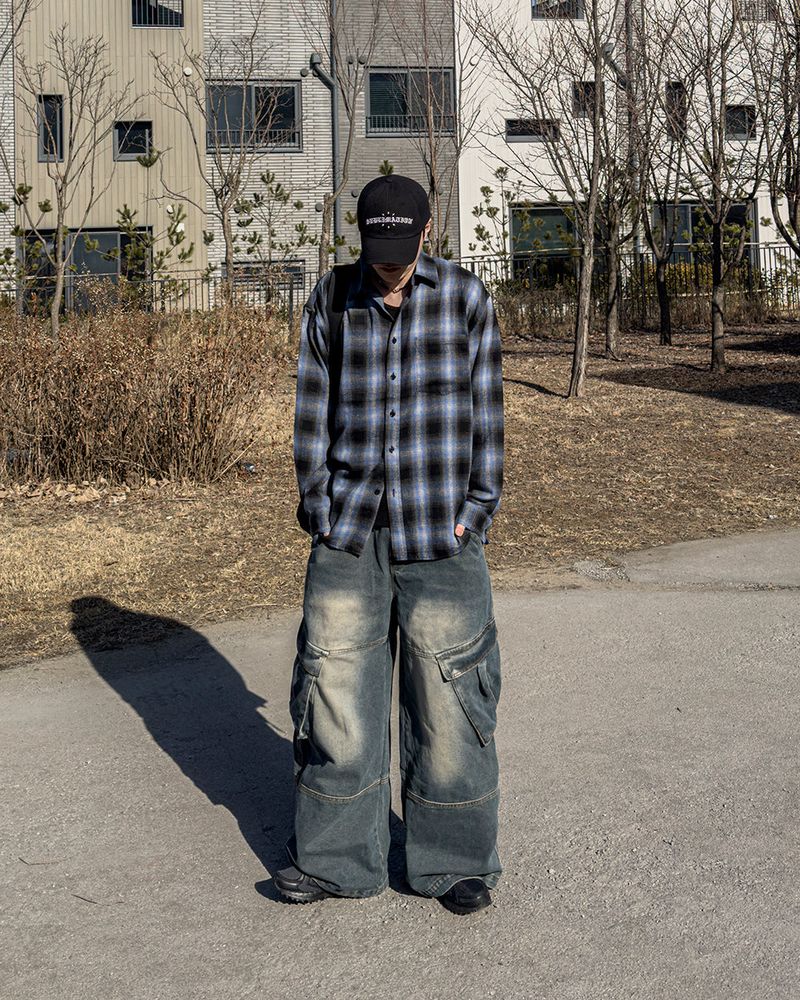 Mader Cut Cargo Denim Pants