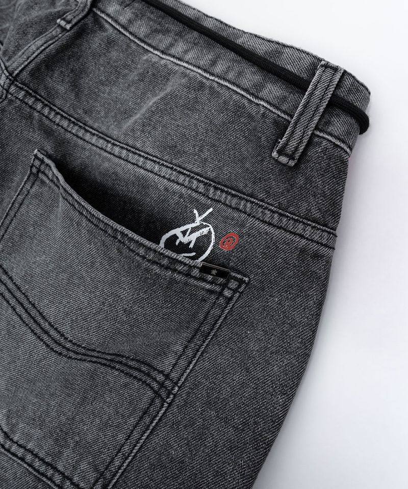 BBD Pop Clash Multi Patch Denim Pants (Vintage Black)
