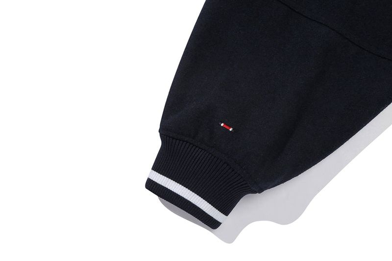WILD FLOWER WOOL VARSITY JACKET_NAVY