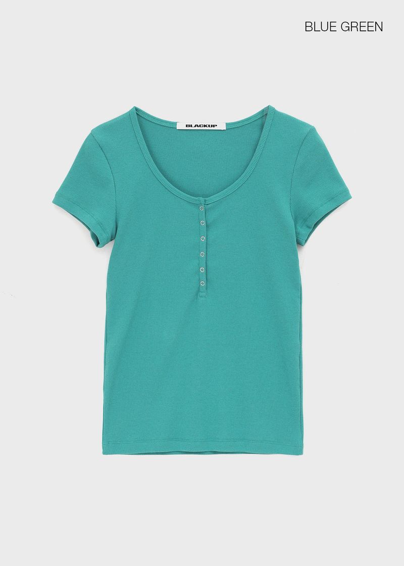 [MADE] Dutsby Henley Short Sleeve Top