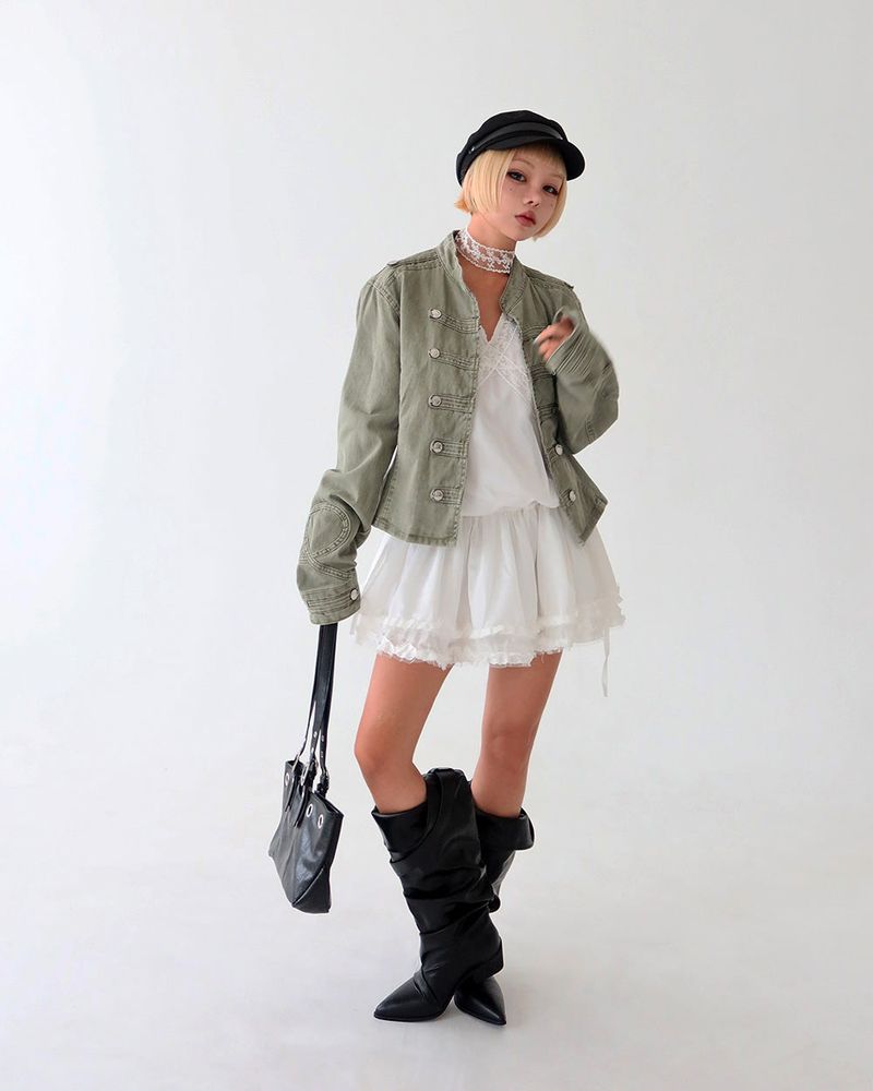 Scarf Set Lace Bustier Mini Dress